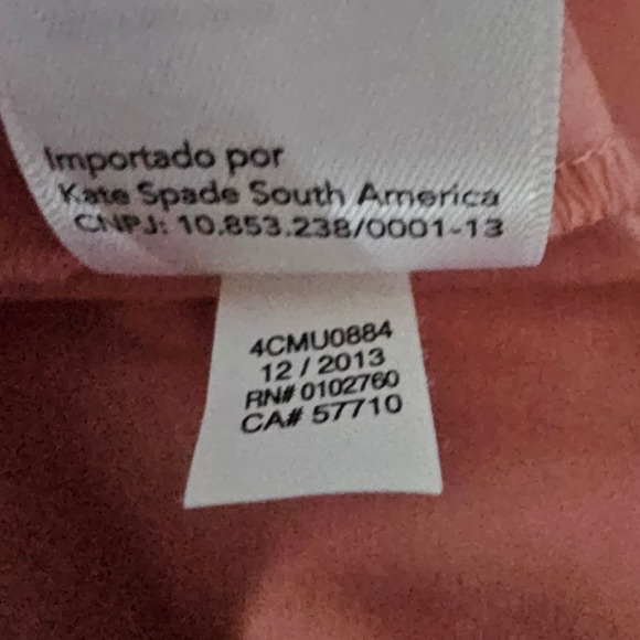 Kate Spade Saturday Drawstring Tie Shorts Size 0 Pink Khaki Casual - Picture 7 of 7